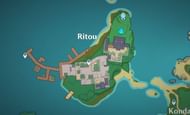 Location of the small camp on the map (Image via Genshin Impact)